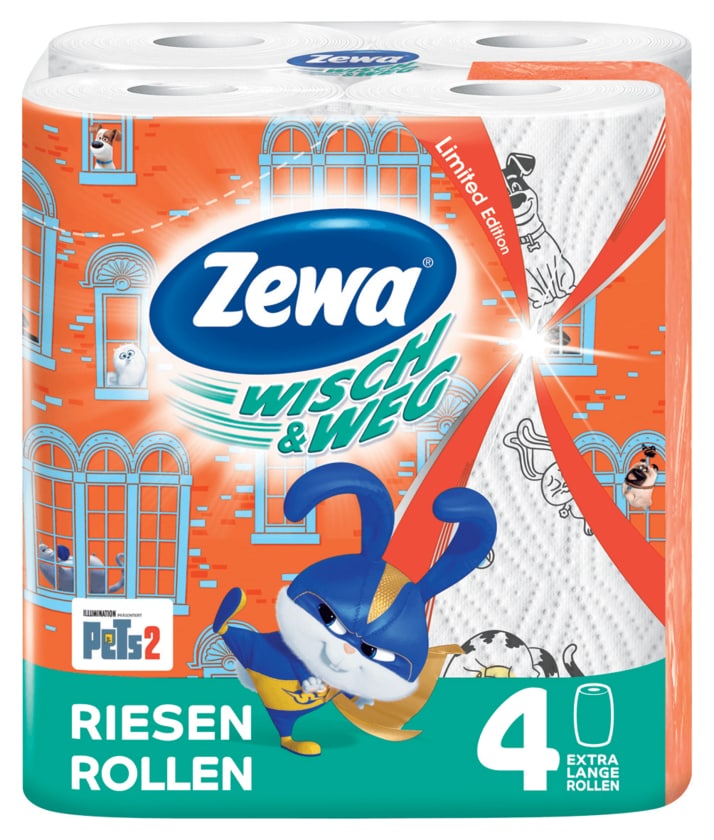 Zewa Wisch & Weg Fun Design 4x72 Blatt